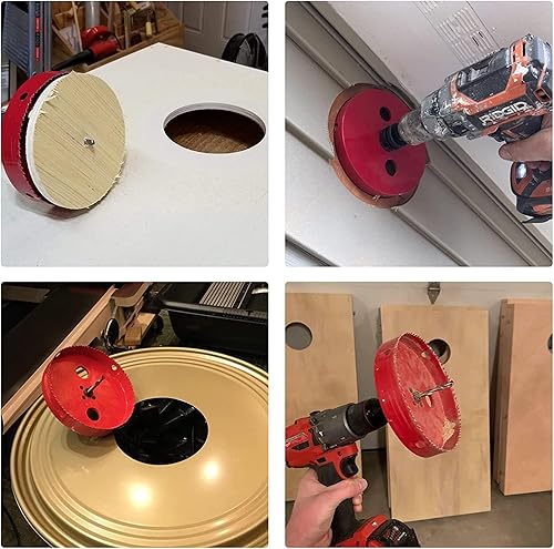 Miniatura 7 de Sierra de agujero de 6 14, sierra de agujero bimetálica HSS de 6.260 in, sierra de agujero de 6.25 pulgadas para luces empotradas, cortador de