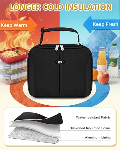 Miniatura 3 de Lonchera para niños, pequeña bolsa térmica para niños, niñas y adolescentes, lonchera ligera y reutilizable para el trabajo, oficina, escuela,