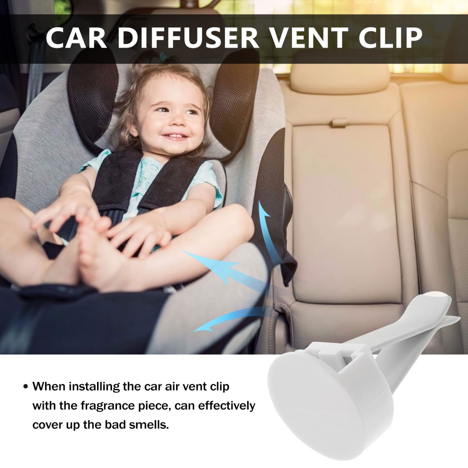 GLEAVI 100pezzi Clip Per Ventilazione Auto Clip Fissaggio Profumatori Per Auto Facili Da Installare Design Semplice e Resistente Compatibili Con Ventilazione Di Accessori Decorativi Per