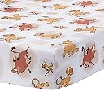 Lambs & Ivy Disney Baby Lion King Safari Fitted Crib Sheet - White