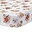 Lambs & Ivy Disney Baby Lion King Safari Fitted Crib Sheet - White