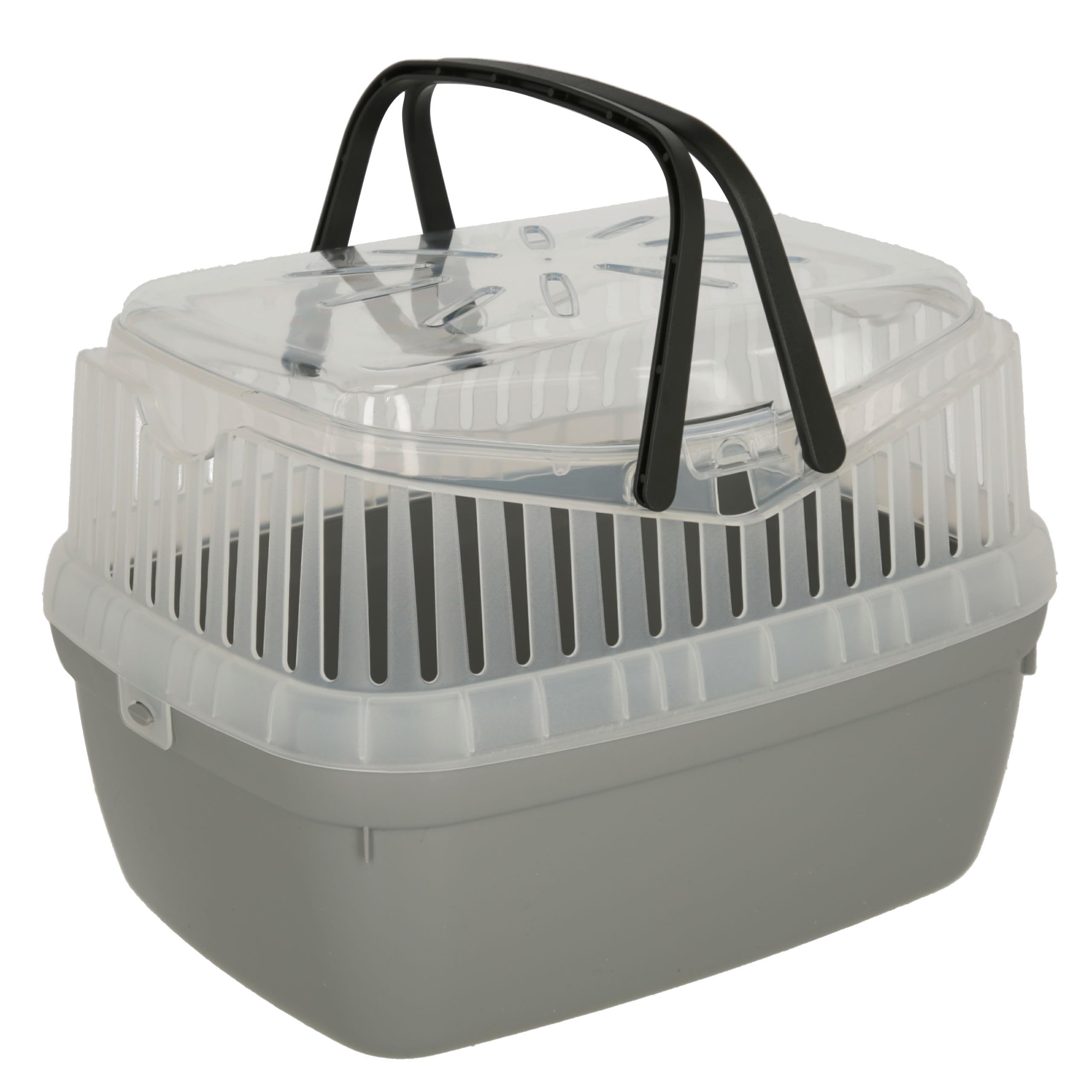 Kerbl Pet Transportín Portobello, 30x23x23cm, plástico, Gris, para hámsteres, cobayas y roedores