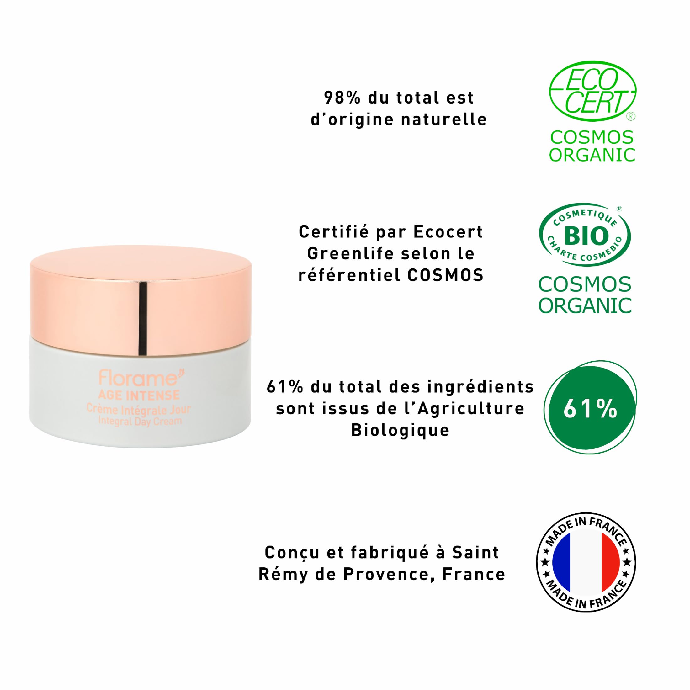 Florame Crème Intégrale Jour Age Intense 50 ml - Soin Global Anti-Âge