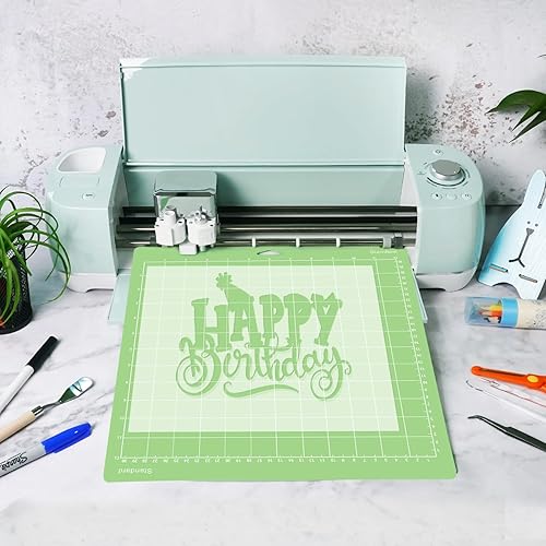 Miniatura 7 de Gwybkq Alfombrilla de corte para Cricut Explore OneAirAir 2Maker, paquete de 8 alfombrillas de 12 x 12 pulgadas, adhesivo de agarre verde estándar,
