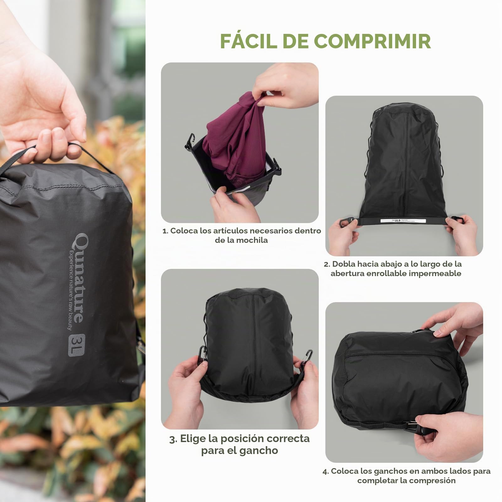 Bolsa Impermeable para Bicicleta con Sistema de Compresión