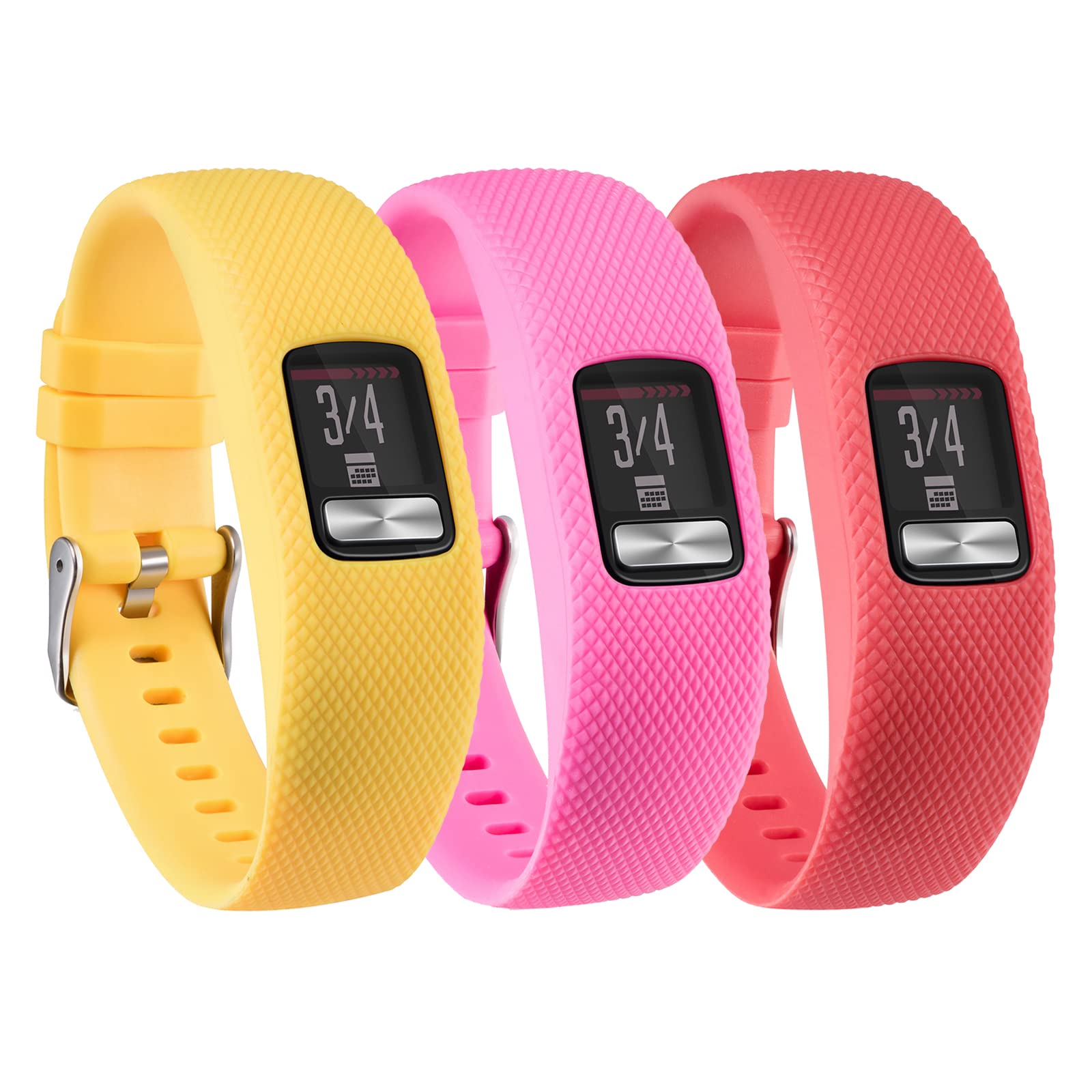 honecumi Vivofit 4 Bands Compatible with Garmin Vivofit 4 Watch Band Strap Bracelet Wristband for Men Women Replacement Accessory- Vivofit 4 Silicone Watchband with Metal Clasp Buckle Small Large