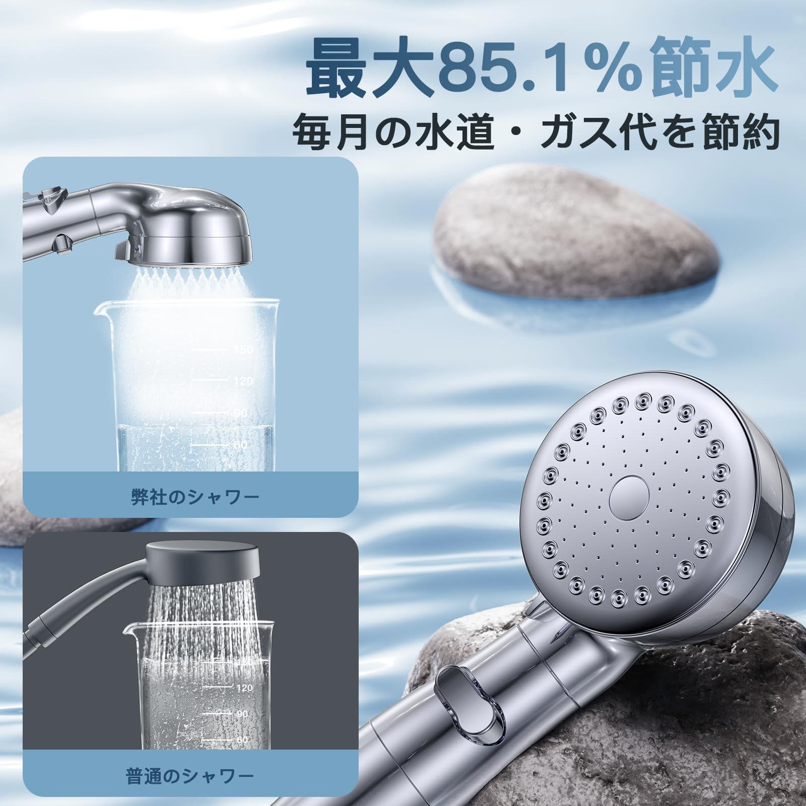 Amazon.co.jp: Eaimiu シャワーヘッド マイクロナノバブル【2025年 