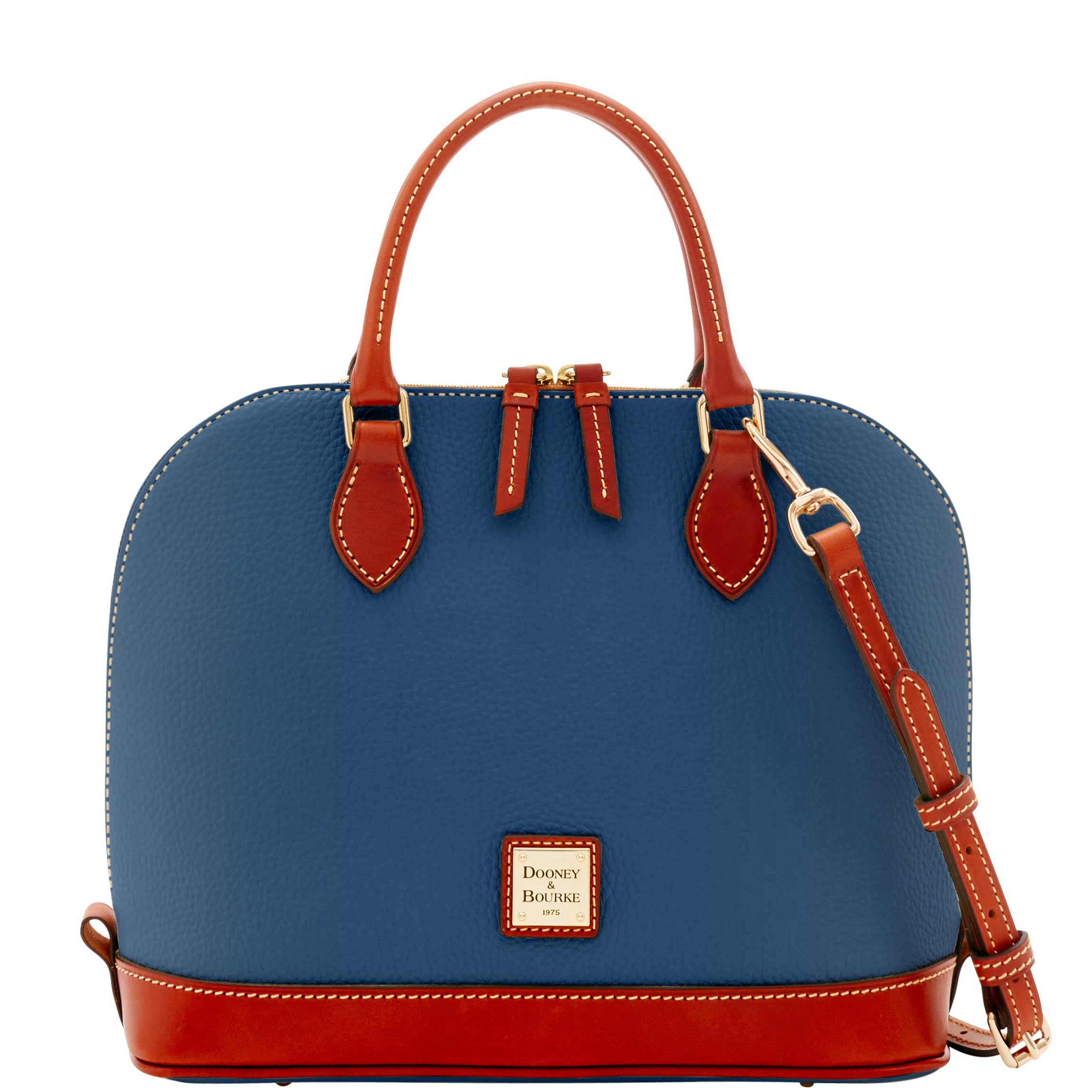 Dooney & Bourke Pebble Grain Barrel Satchel in Black | Lyst