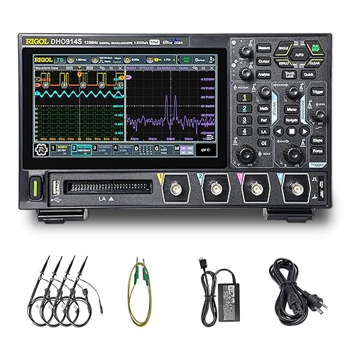 Miniatura 11 de Osciloscopio digital Rigol DHO924S de 250MHz de banda de frecuencia + resolución vertical de 12 bits + velocidad de muestreo máxima de 1.25 GSa/s +