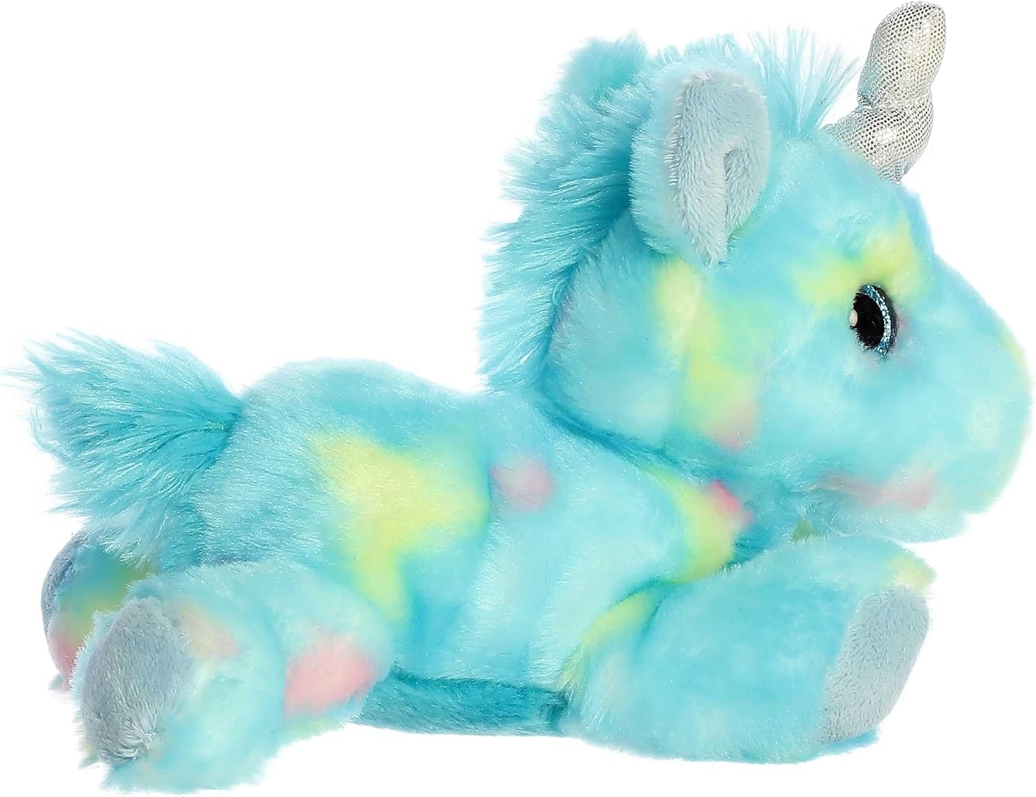 Aurora® Vibrant Bright Fancies™ Blueberryripple Unicorn™ Stuffed Animal - Eye-Catching Fun - Delightful Cuddles - Blue 8 Inches