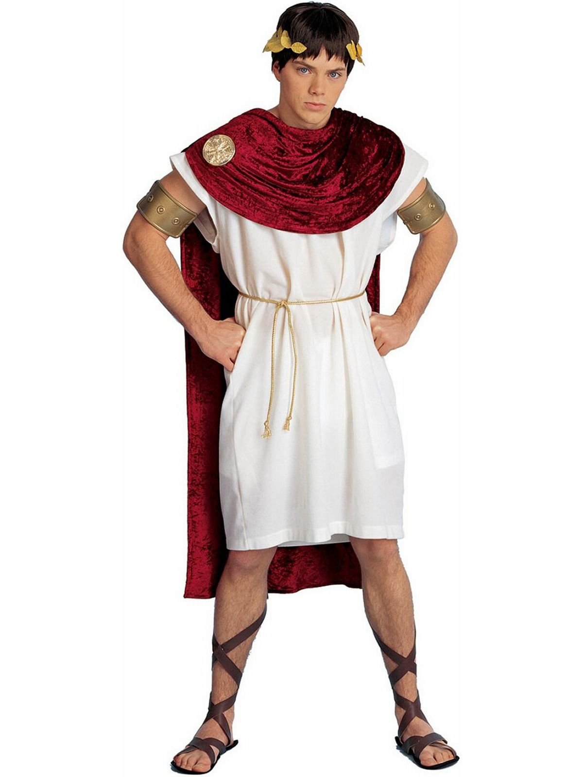 Franco American Novelty CompanyMen's Blue Tunic w/Attached Red Long Sash, and Rope & Wreath, White, Standard