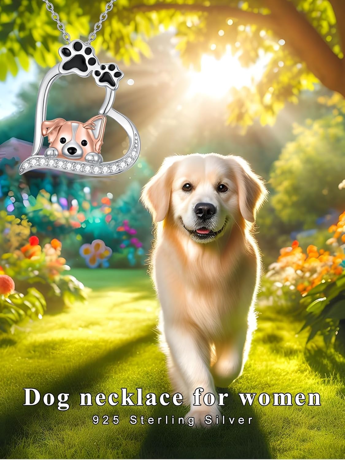 Highland Cow/Dog/Fox/Panda/Cardinal/Hummingbird/Owl/Horse Necklace for Women 925 Sterling Silver Heart Animal Pendnat Animal Jewelry Gifts for Women - Image 6