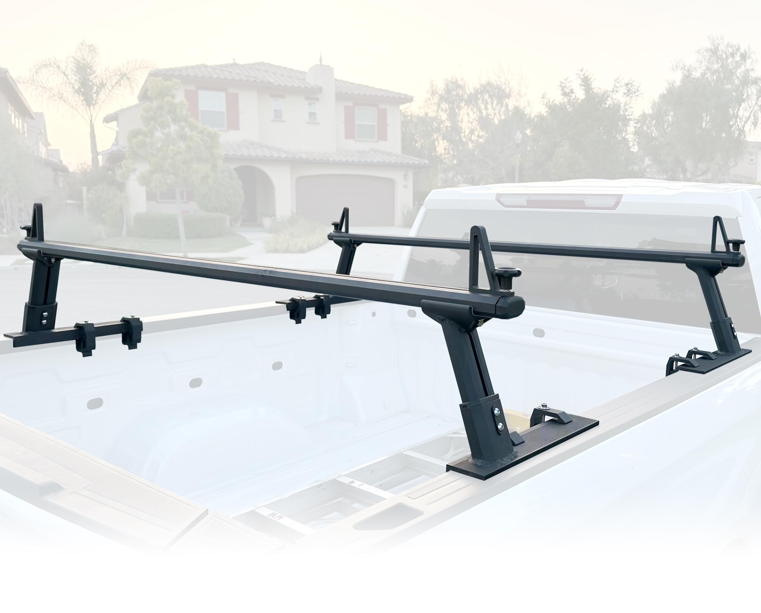 MaxxHaul Universal Aluminum Truck Ladder Lumber Pipe Contractor Rack ...