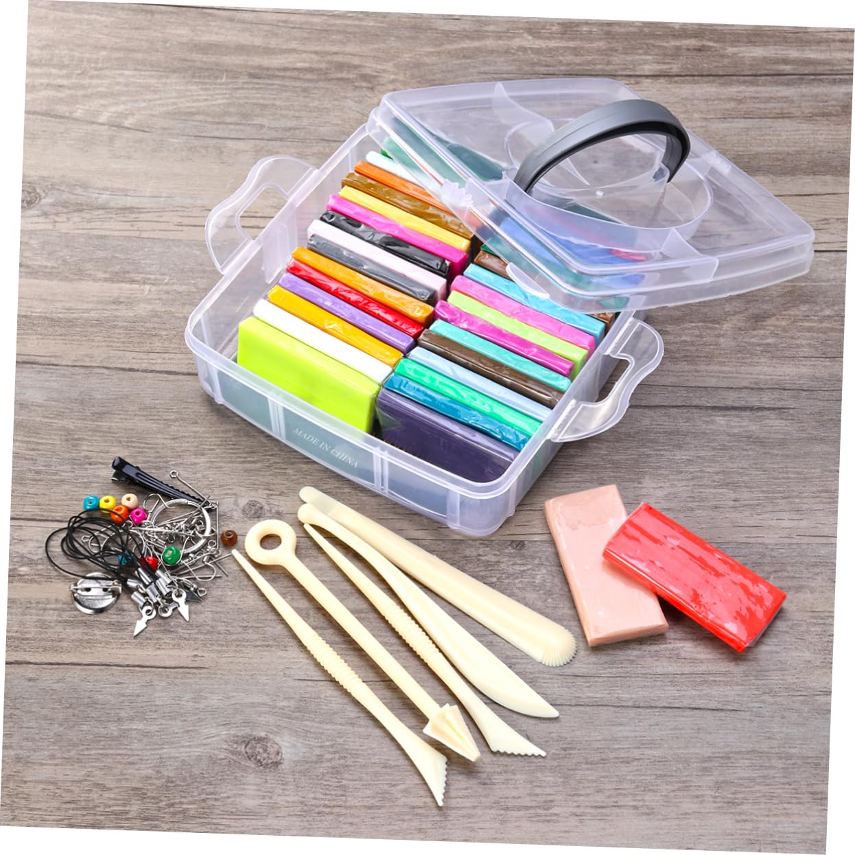 NUOBESTY 32 accessori in argilla kit utensili soft clay the colors lavoretti per argilla colorata giocattoli per argilla per kit di argilla da modellare
