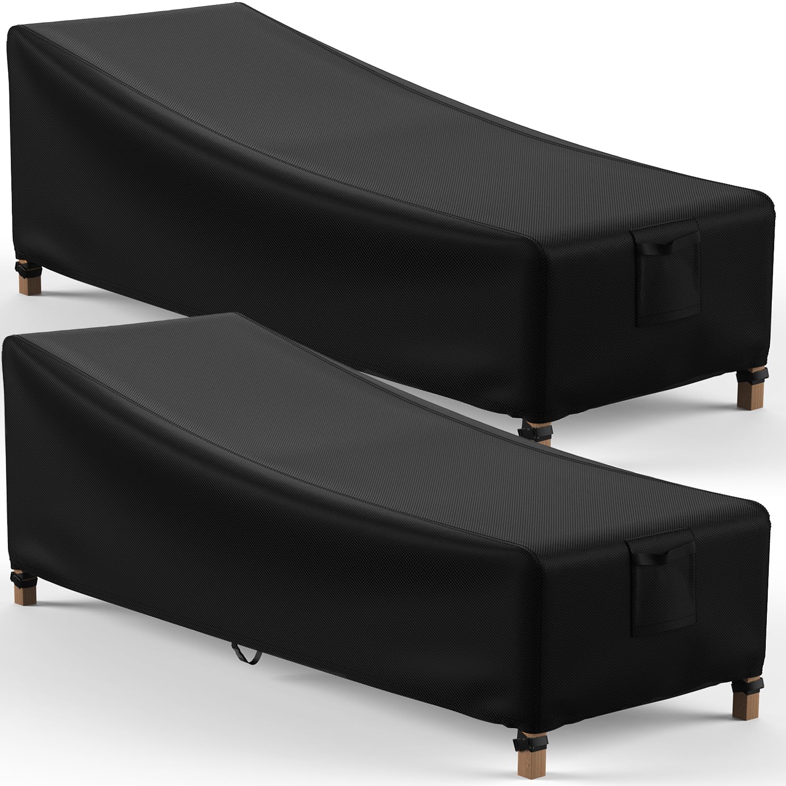 Mrrihand Chaise Lounge Cover, Patio Furniture Covers, Patio Lounge Chair Cover Waterproof and UV Resistant, Oxford Heavy Duty Outdoor Furniture Covers