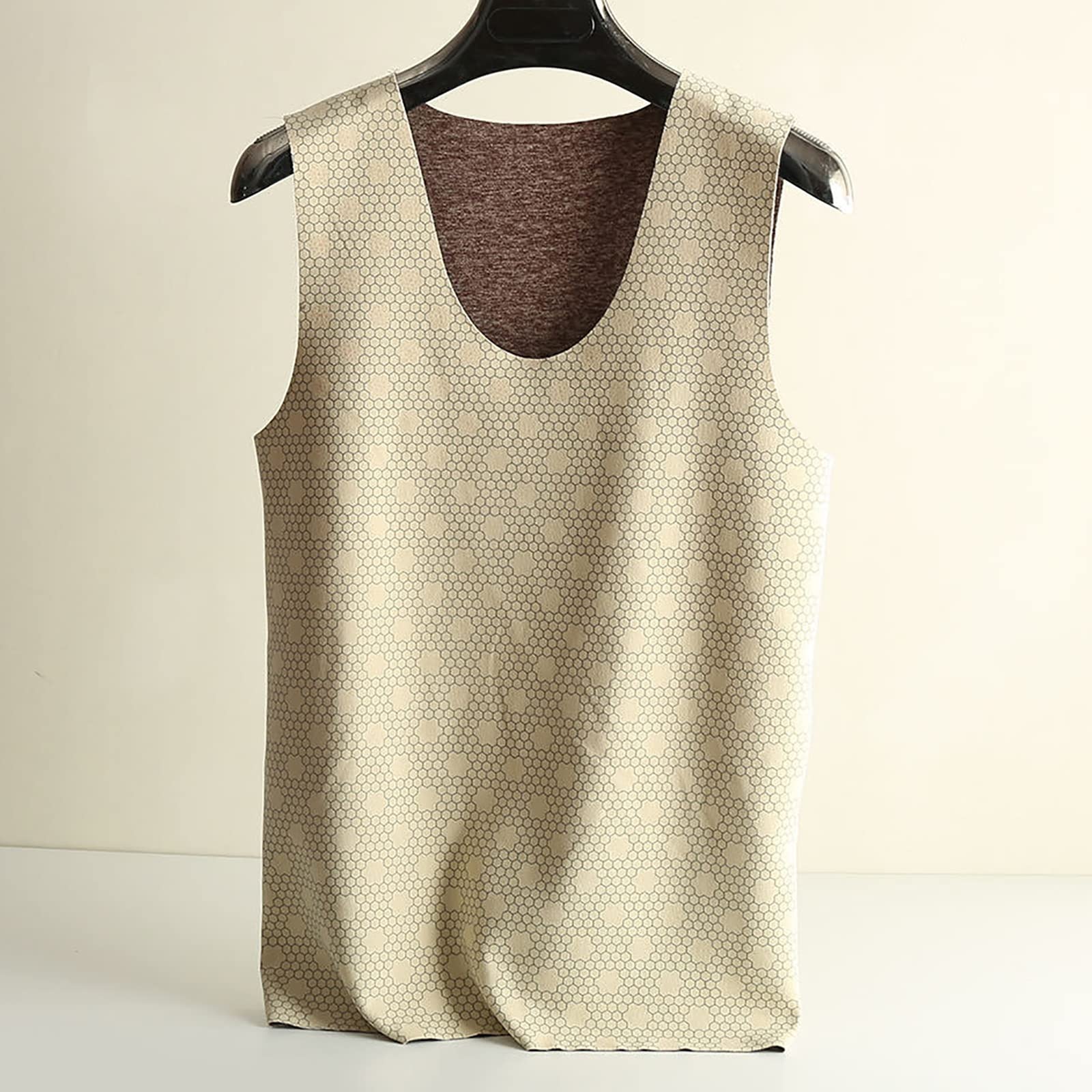 G&F męska kamizelka termiczna bez rękawów ciepła bielizna zimowa podkoszulek (kolor : fioletowy, rozmiar: 4XL)