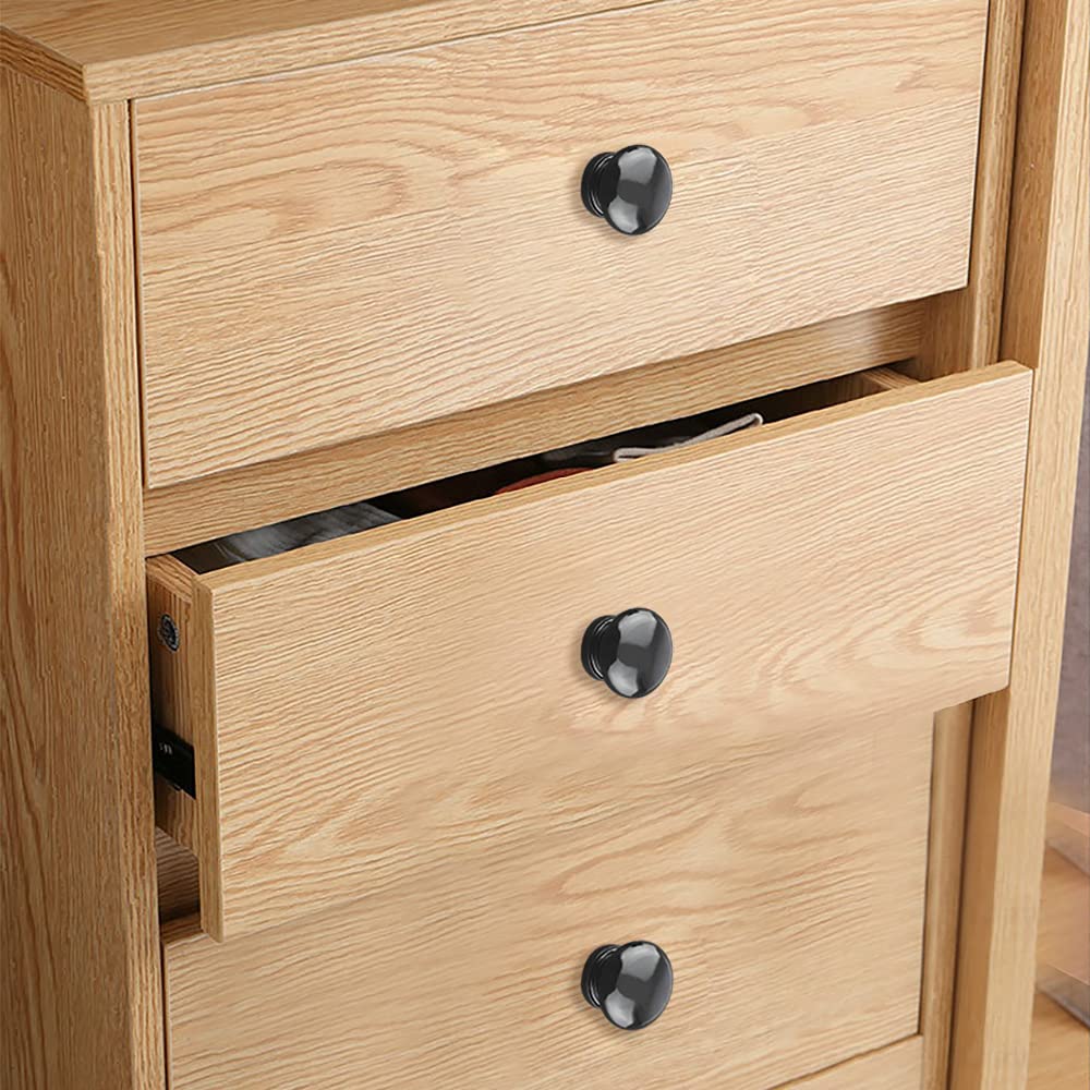 Yijunmca 12 Pack Round Cabinet Pulls, 34mm Wooden Drawer Knobs With Screws for Dresser Furniture, Kitchen, Bathroom Cupboards - Image 3