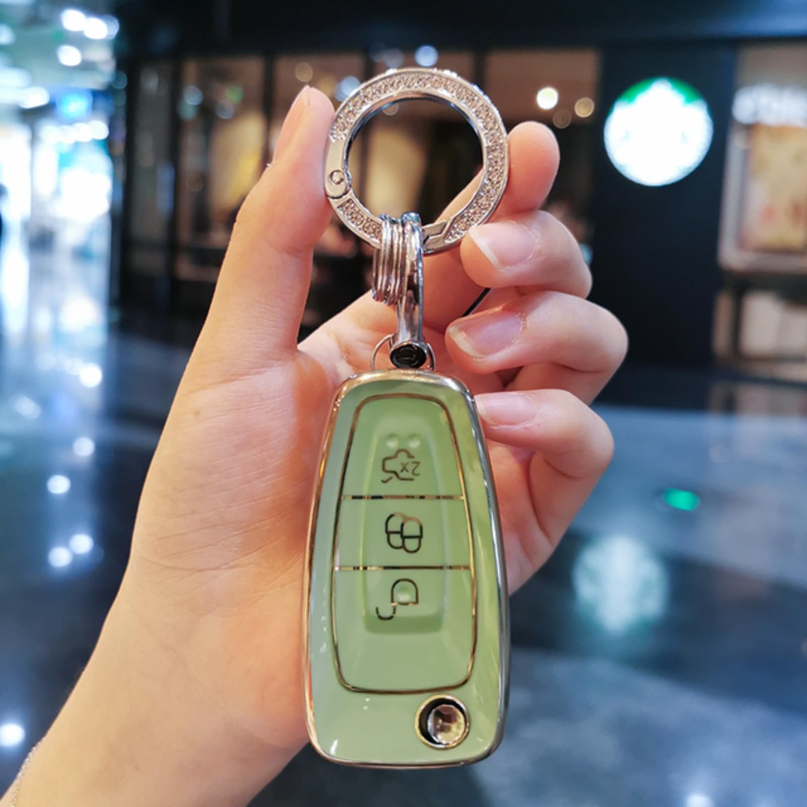 Funda llave Ford Focus y Transit en TPU verde ideal para el día a día 8