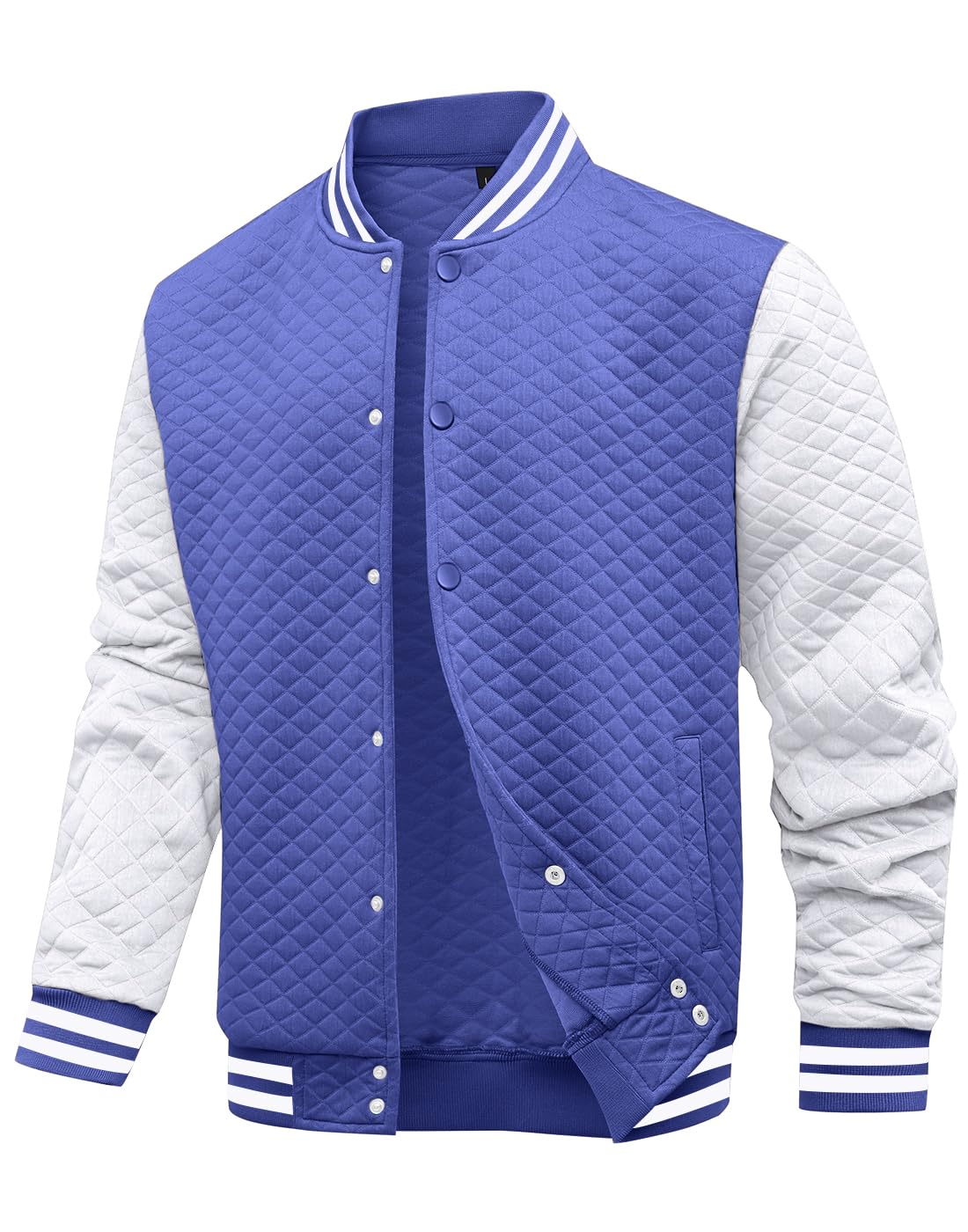 Wizoat Mens Varsity Jacket Lightweight Waffle Letterman Bomber Jackets