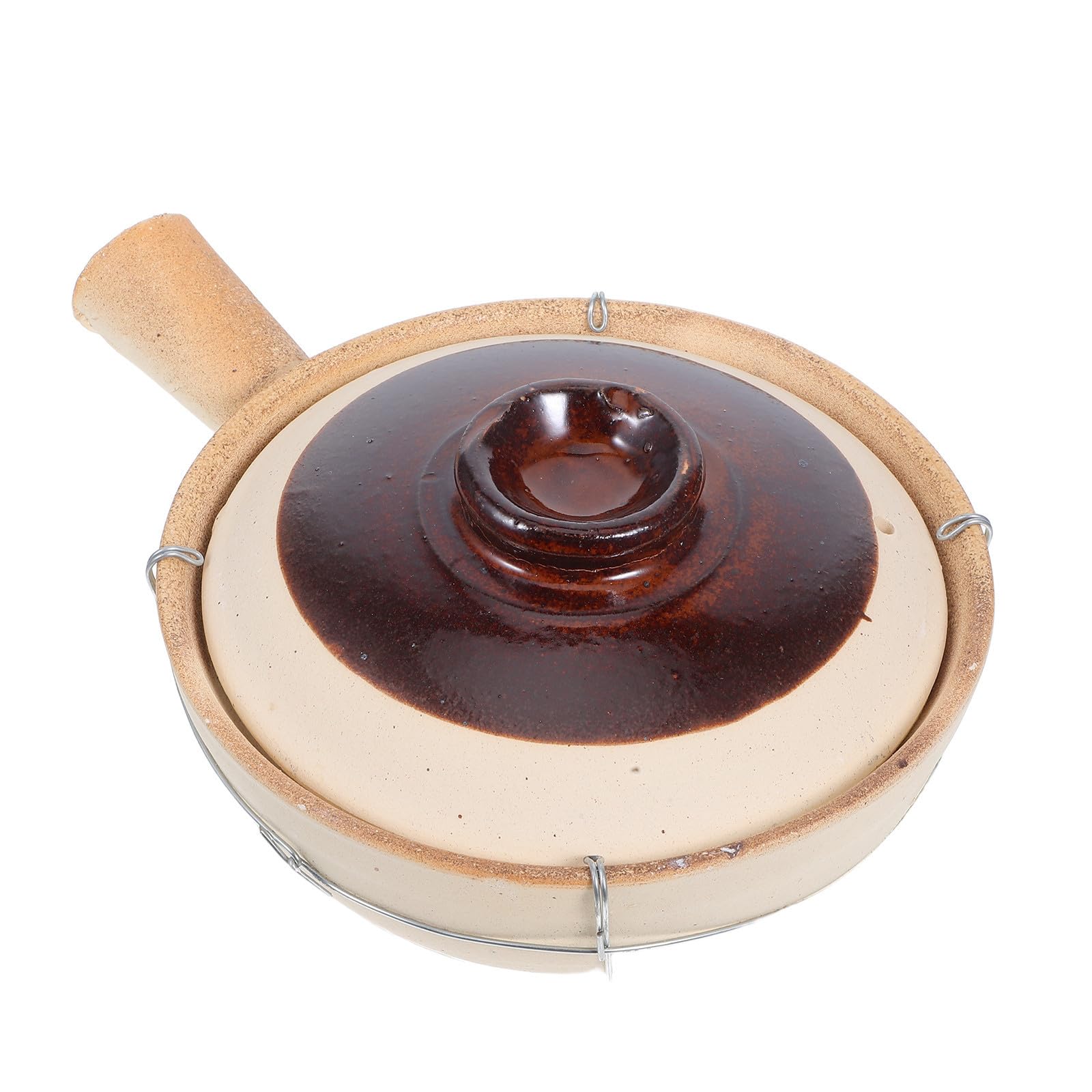 Healifty Olla de Barro Distribución Uniforme de Calor para Cocinar y Métodos Versátiles, Hecha de Arcilla E Hierro, Adecuado para Reuniones Familiares y Fiestas