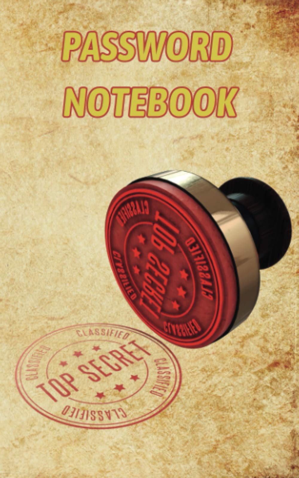 Password Notebook: Internet Address and Password Logbook with Tabs, Cover Theme - STAMP