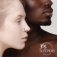 Vista 6 de 365 Sleepers - Piercing para el cuerpo de acero quirúrgico 316L, 20G, 18G, 16G, 14G, 12G, 10G, 8G, 6G, con sección abisagrado, se vende por unidad