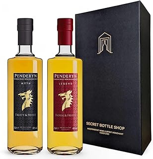 Penderyn Secret Bottle Shop Welsh Whisky Myth Legend Duo Gift Boxed 2x70cl Single Malt