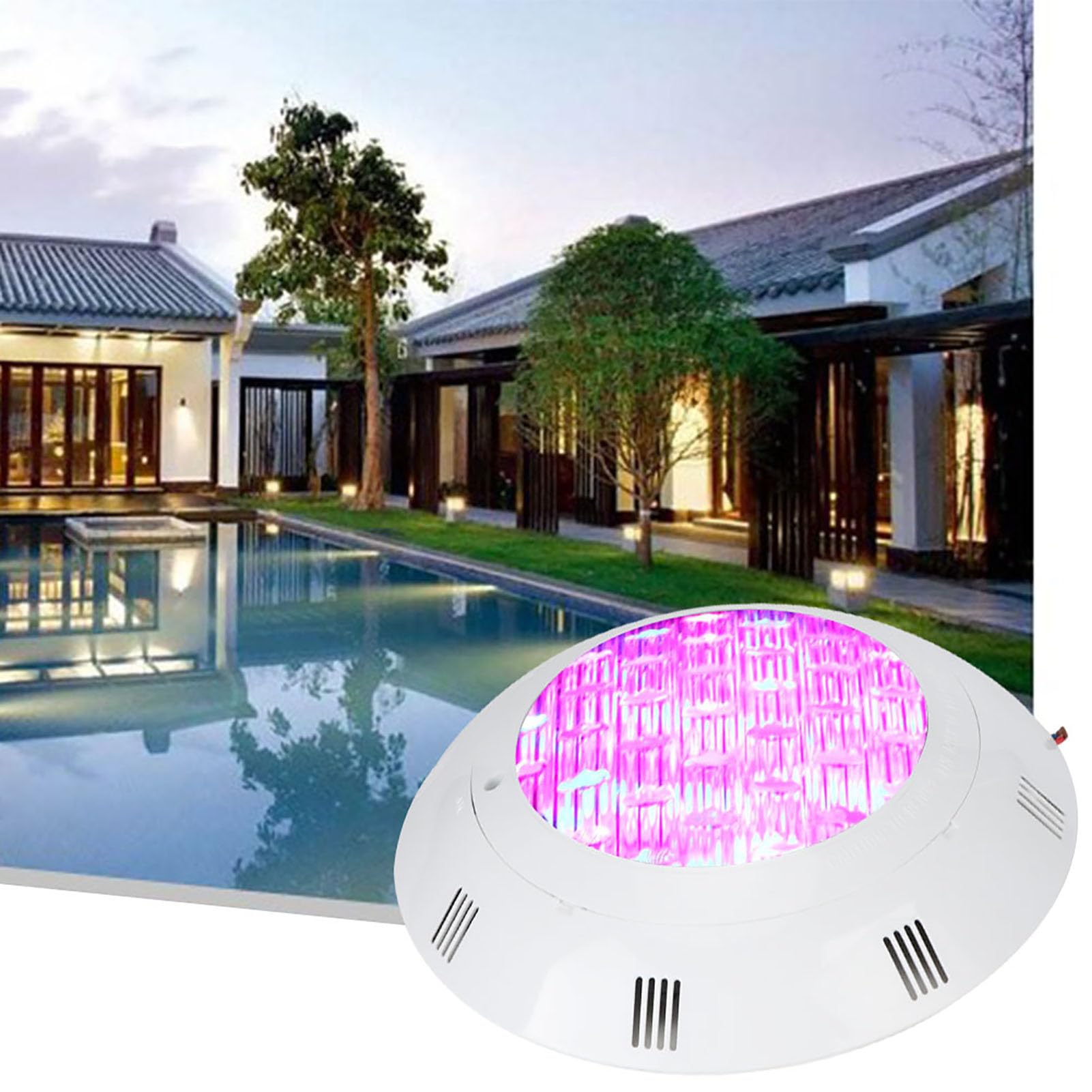 72W 360LED Poolbeleuchtung Unterwasser Licht, Wasserdichte Farbwechsel LED Light, Wiederaufladbar Unterwasserbeleuchtung für Schwimmbad, Teich, Brunnen