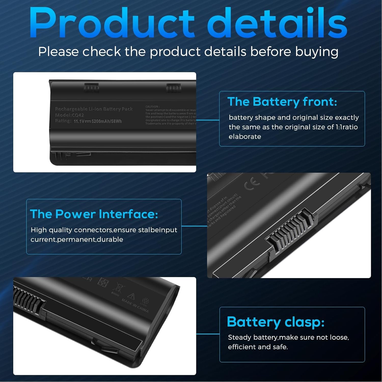 593553-001 MU06 Laptop Battery for HP CQ32 CQ42 CQ43 CQ56 CQ56Z CQ57 CQ62 CQ62Z CQ72 CQ630 Notebook PC