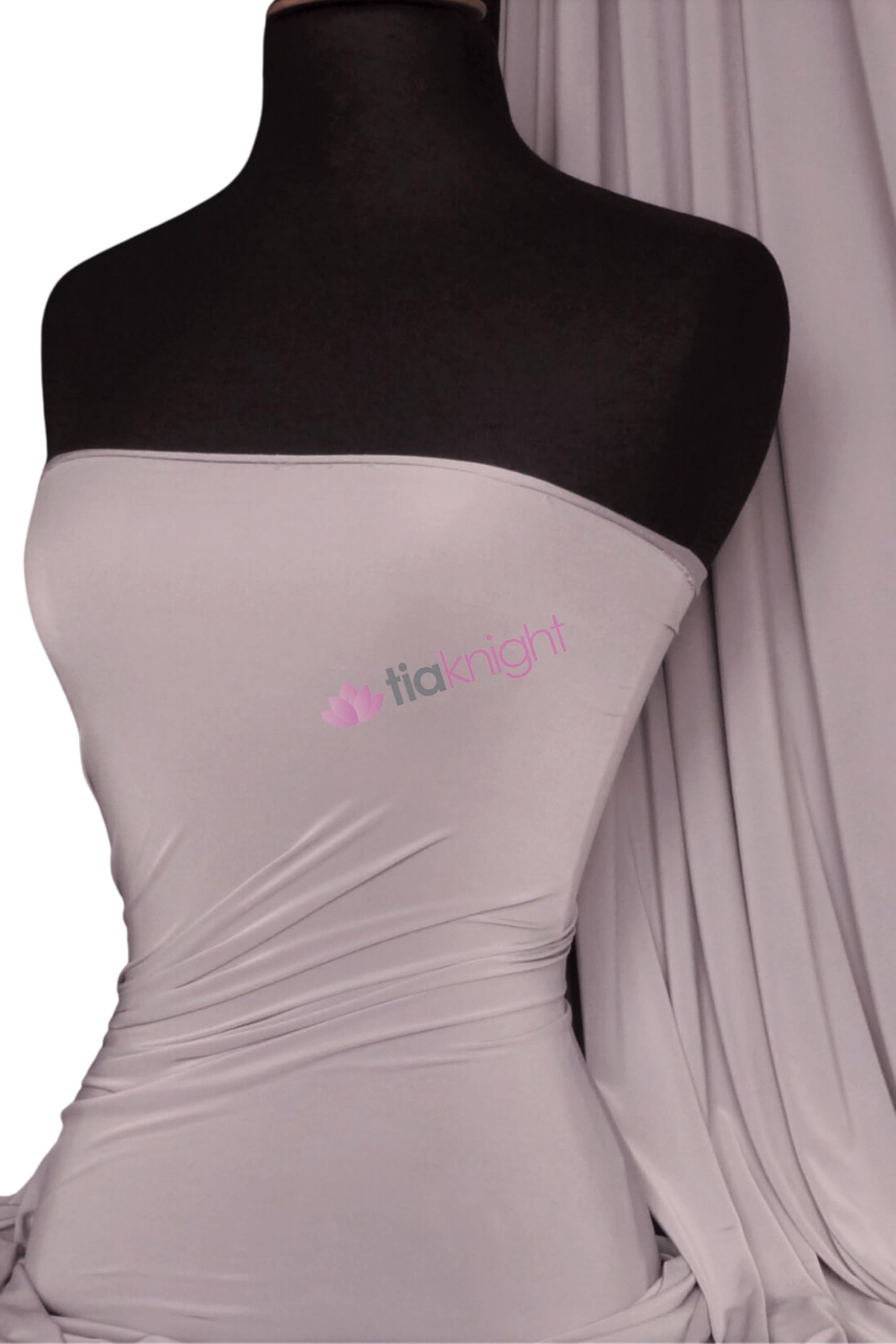 Premium Quality Silk Touch Jersey Stretchy Dressmaking Fabric Sold By The Metre 50+ Colours in Stock Same Day Dispatch By Tia Knight (Pastel Pink) — image 1