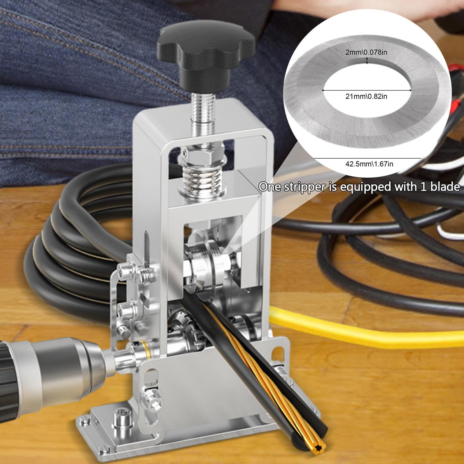 Amazon.co.jp: 銅線ストリッパーマシン、 手動剥線機 皮むき器 手動