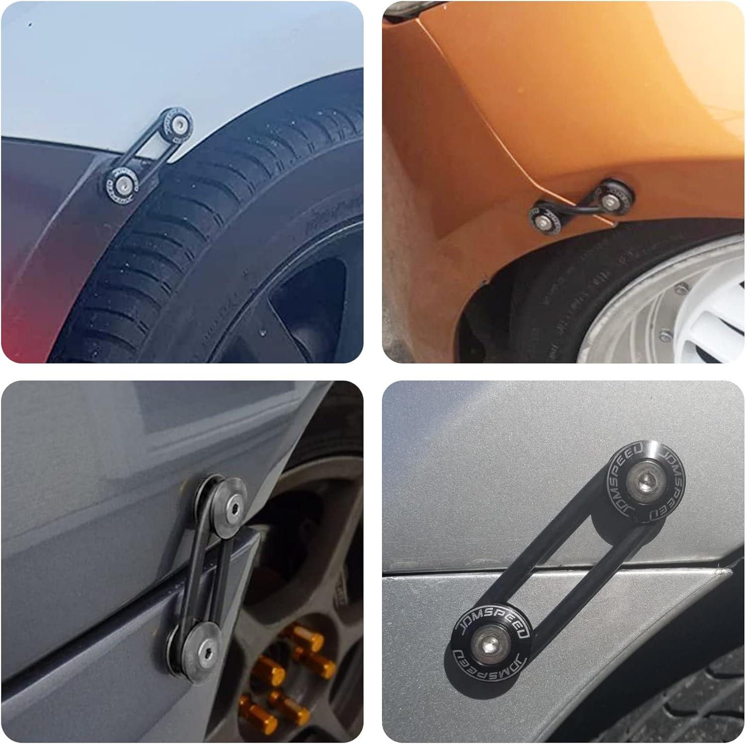 Kit Colorido De Anillos De Goma Con Sujetadores De Liberación Rápida Para Tapa Protectora De Barro De Maletero De Parachoques De Coche Naranja