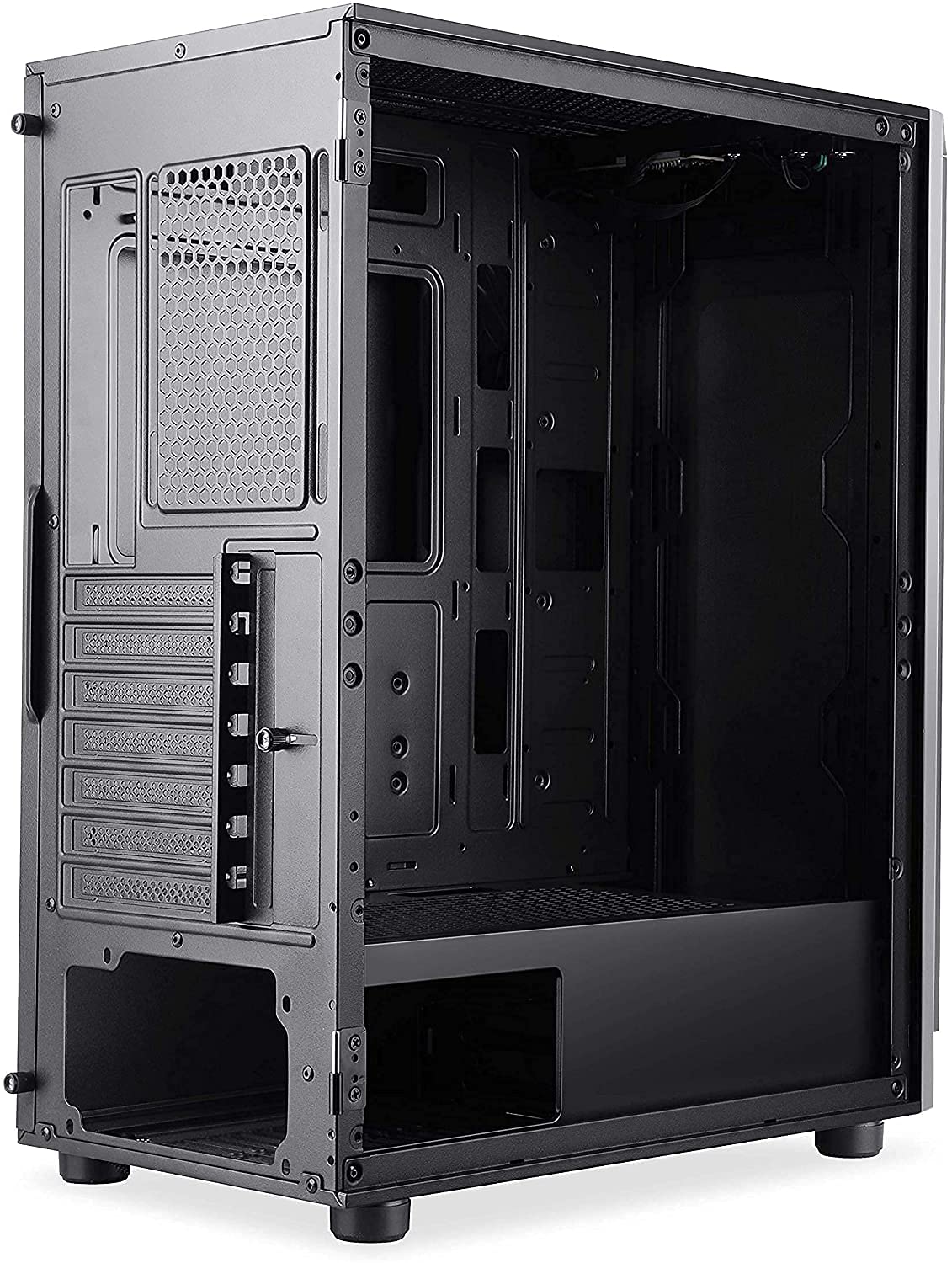 Buy IONZ KZ21 PC Computer Case Full ATX with Tempered Glass Hinged Side