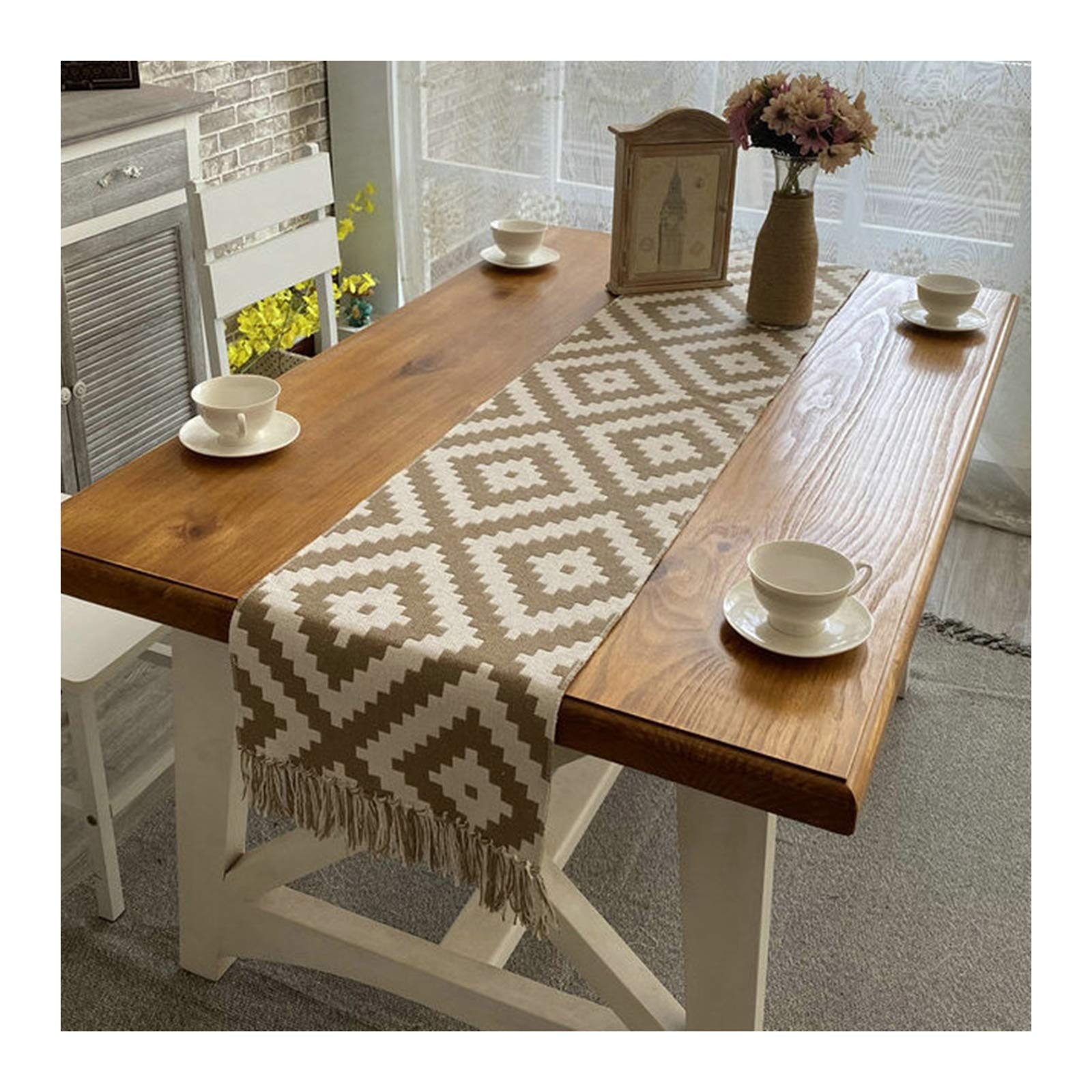Daesar Runner Tavola 33x160CM, Runner Tavola Elegante Diamante di Lusso