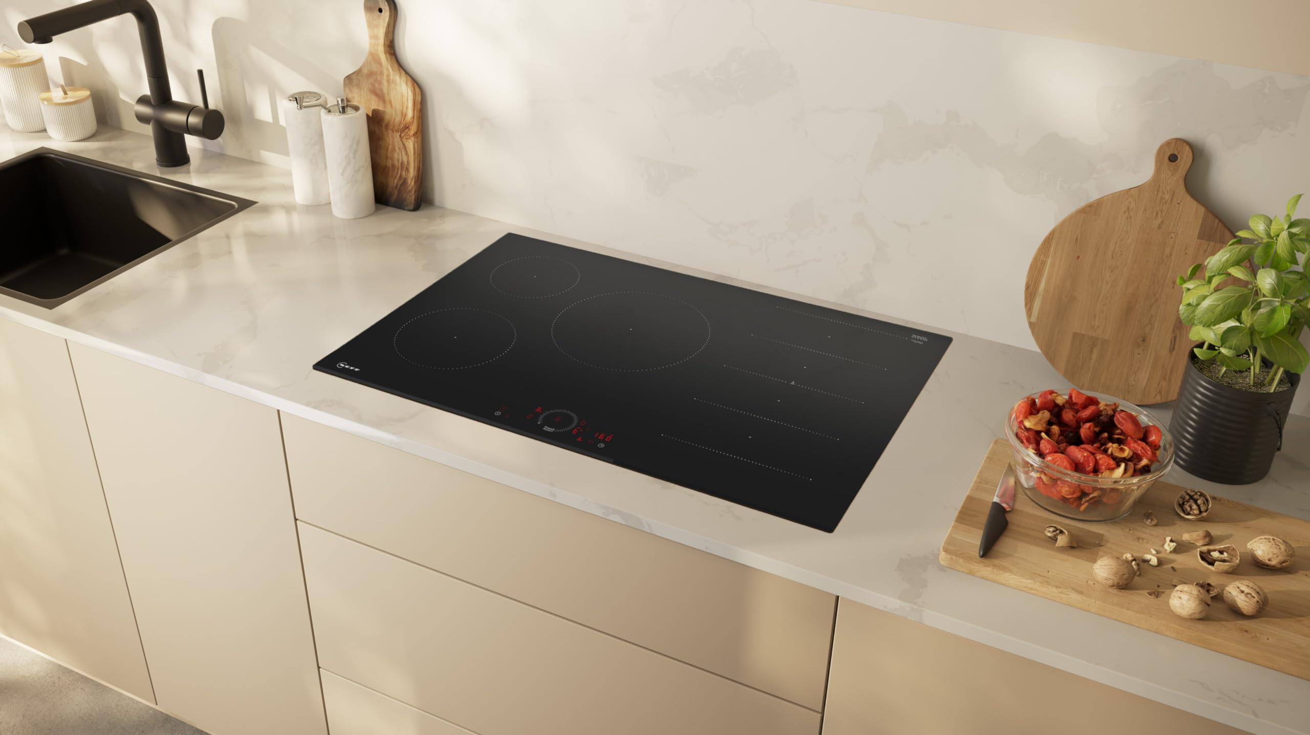 Neff T68FHV4L0 N 70, Incasso Piano cottura a induzione 80 cm Nero