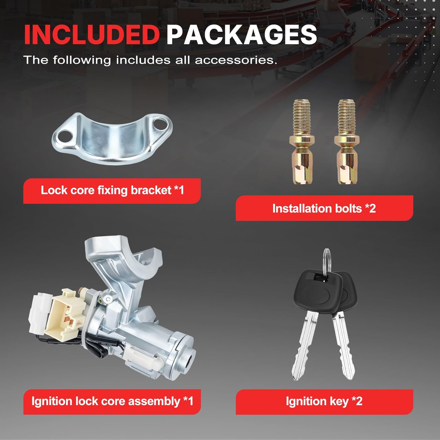 45020064 Ignition Lock Cylinder Switch W/Keys Compatible with 2002-2006 Toyota Camry No Chip Replace 45020-06-4 45020 06 4