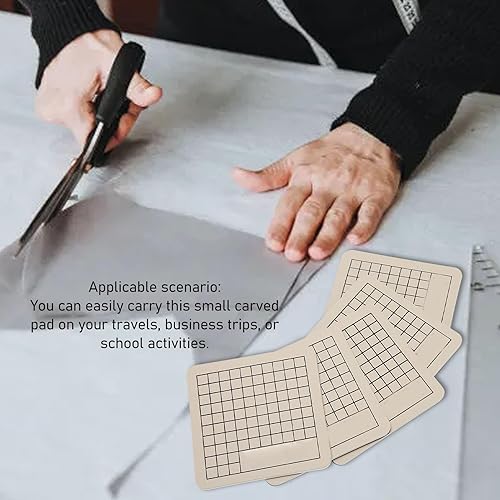 Miniatura 6 de Tapete de corte, 5 piezas de mini almohadillas de corte autorreparables de 2.4 x 2.4 x 0.1 pulgadas, material de PVC, tabla de cortar para