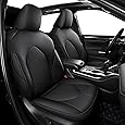AOMSAZTO Custom Fit Highlander Seat Covers: for Toyota Highlander 2020 2021 2022 2023 2024 2025-Three-Row 7 Seats,Second Row Captain Chair Faux Leather-Black