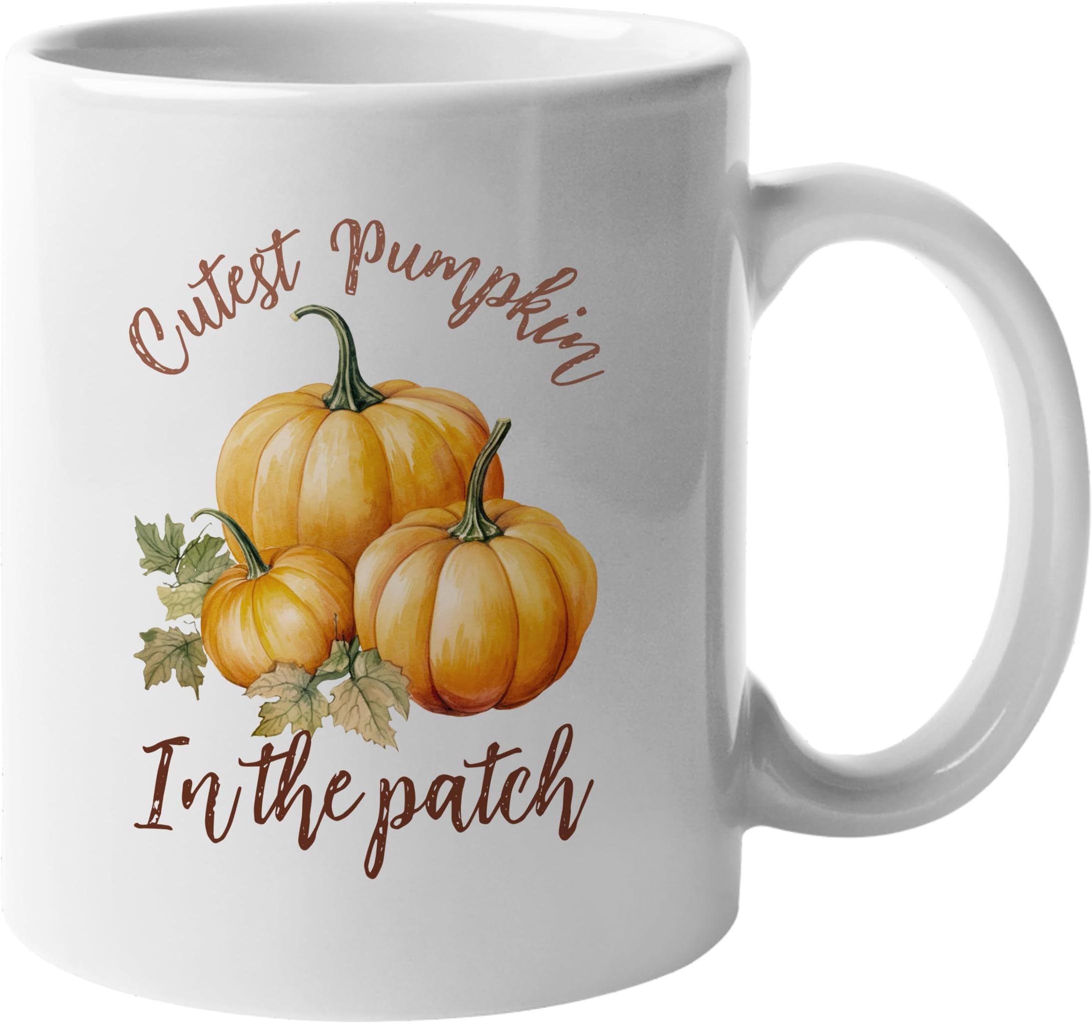 Coffee & Tea Mug, Cutest Pumpkin in The Patch with Pumpkins Art