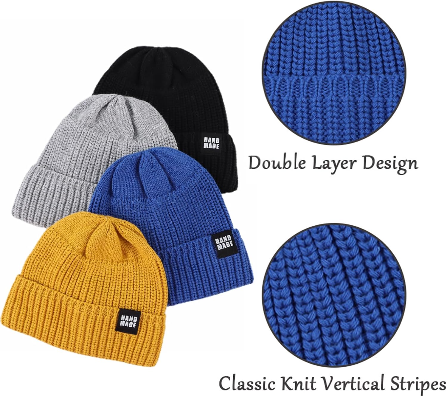 JANGANNSA Simple Knitted Baby Beanie Hip-Hop Boys Winter Hat Toddler Kids Bonnet for Girls 0-5Y - Image 4