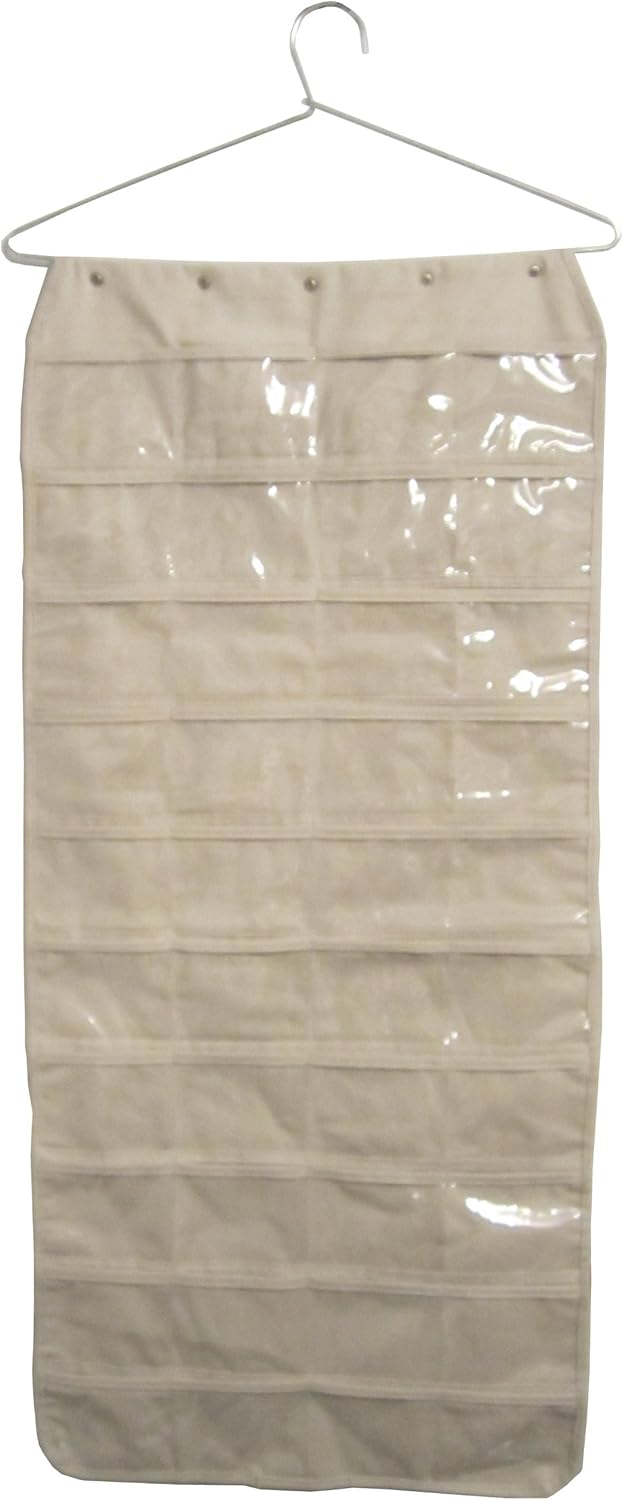 RayCo 80 Pocket Hanging Jewelry Organizer - Canvas