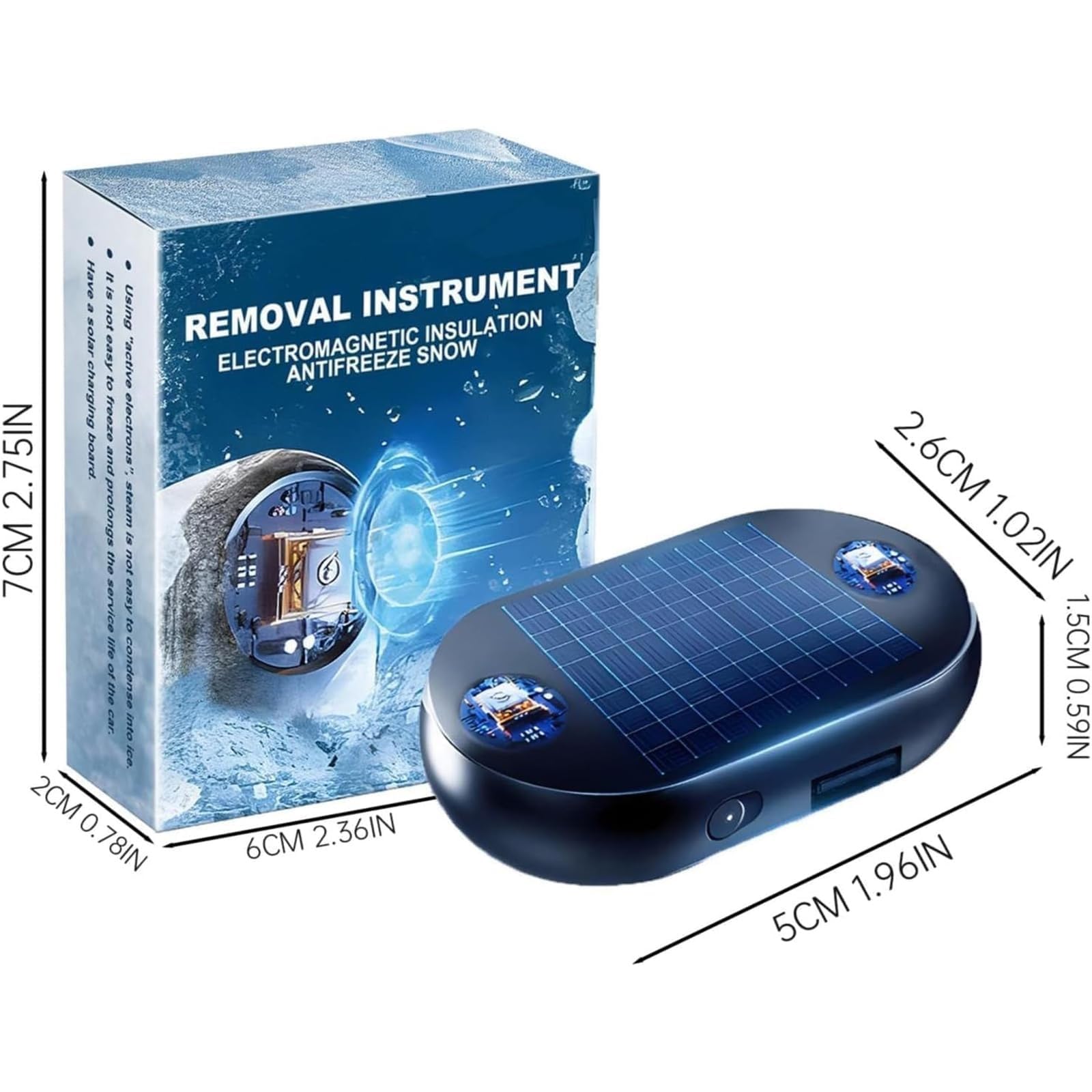 Antifreeze Electromagnetic Car Snow Removal Device, Windscreen Defroster, Portable Car De Icer, Vehicle-Mounted Snow Remover (3Pcs)