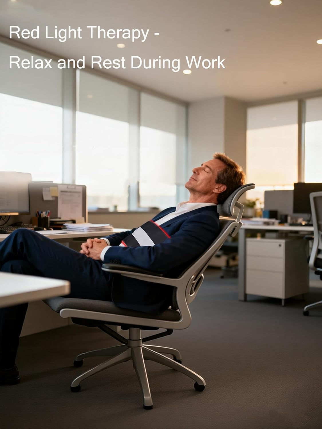 Red Light Therapy for Body, Infrared Light Therapy Mat Featuring 660nm & 850nm,Red Light Therapy Pain Relief Muscle Recovery & Joint Support for Waist, Legs, Abdomen, Includes 3-in-1 Remote - Image 4