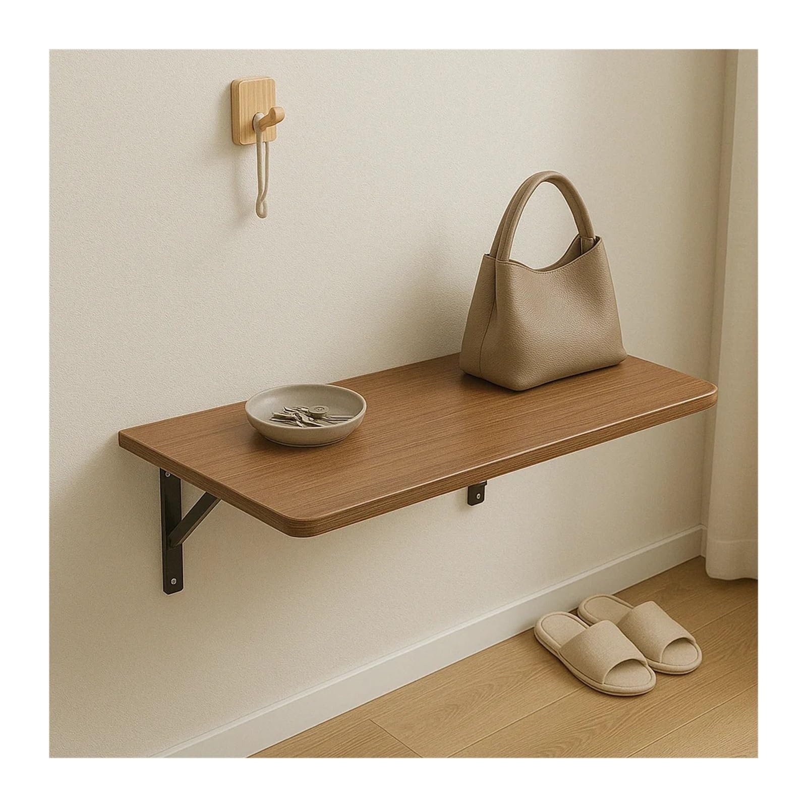 Bureau d'ordinateur portable peu encombrant et table murale rabattable