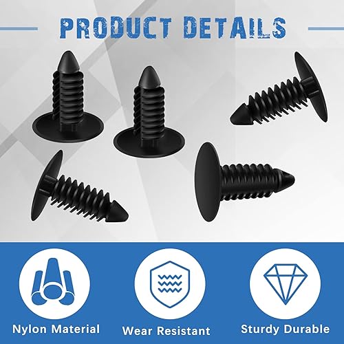 Miniatura 4 de Yulejo 100 sujetadores de remaches medianos de calibre múltiple para patio, con orificios de 316 pulgadas o 732 pulgadas, para silla de césped, kit