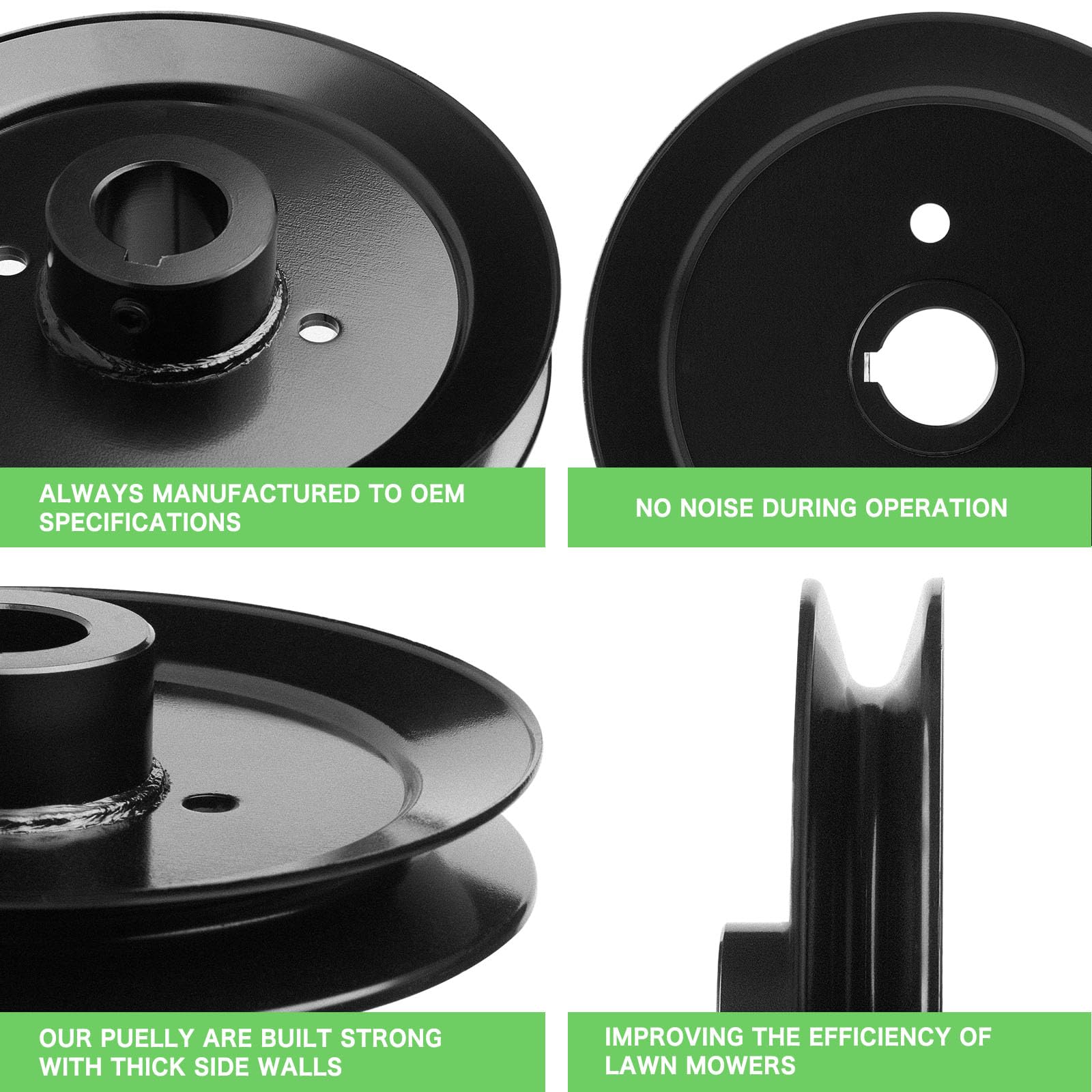 033-6004-00 Polea de husillo de cubierta de 6-1/4 pulgadas compatible con Bad-Boy ZT Mower Pup Lightning Outlaw cubiertas de 60 pulgadas y más cortacésped (paquete de 3)