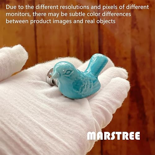 Miniatura 3 de Pomos de cerámica con forma de pájaro para puertas y cajones, pomos para muebles y cocina, tiradores para armarios con tornillos, paquete de 6