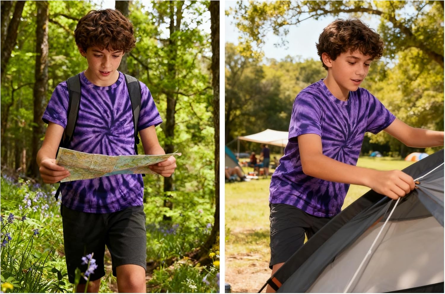 Boys Tie Dye Shirt Size 4-14 Hippies Senior Rainbow Tees T Shirts for Kids - Image 5