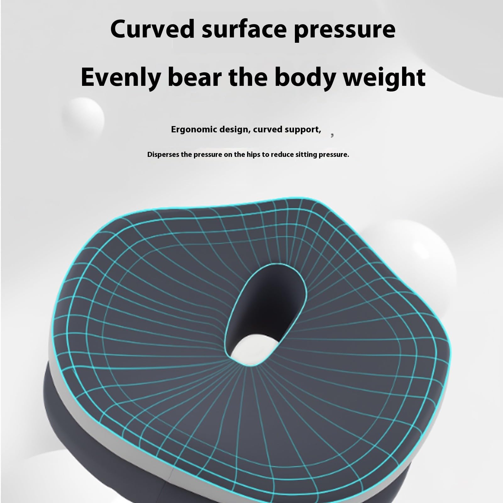 Il tessuto ergonomico della seta del ghiaccio di raffreddamento del cuscino della sedia dell'ufficio ha ventilato i centri vuoti per il cuscino lombare della schiuma di memoria lombare