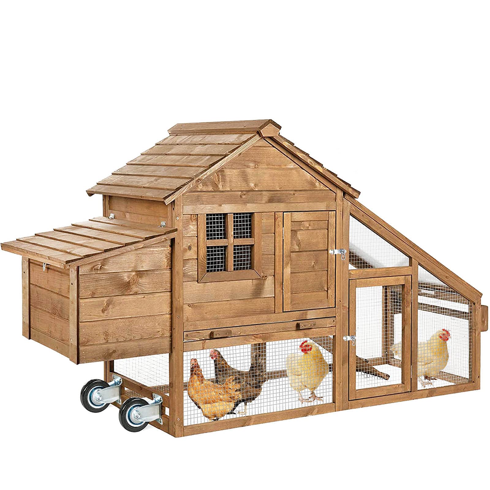 AVV Portable Chicken Coop for 24 Chickens Tractor wit...B095BZM6G3